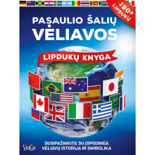 Pasaulio šalių vėliavos. Lipdukų knyga