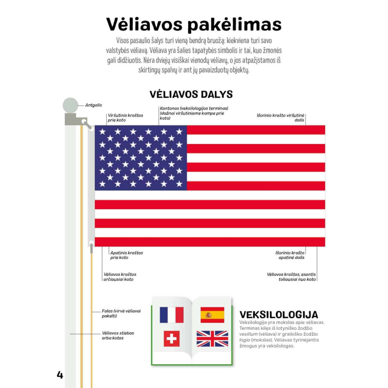 Pasaulio šalių vėliavos. Lipdukų knyga