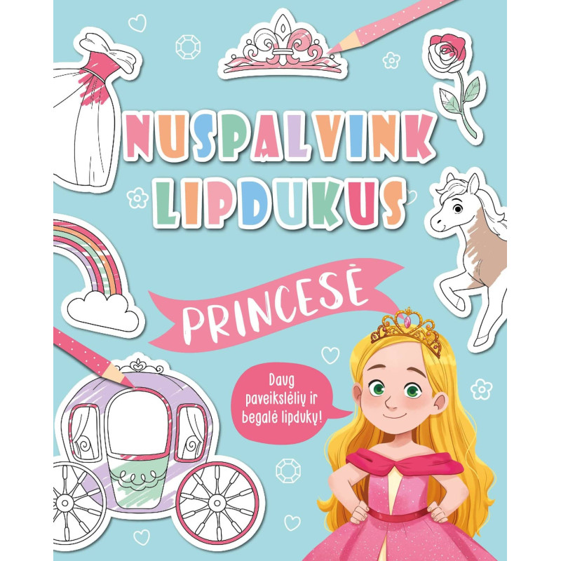 Nuspalvink lipdukus. Princesė