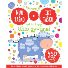 Pirmoji nuo taško iki taško lipdukų knyga. Ūkio gyvūnai