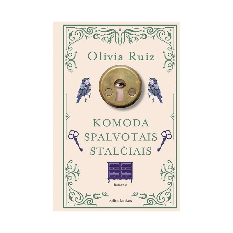 Komoda spalvotais stalčiais