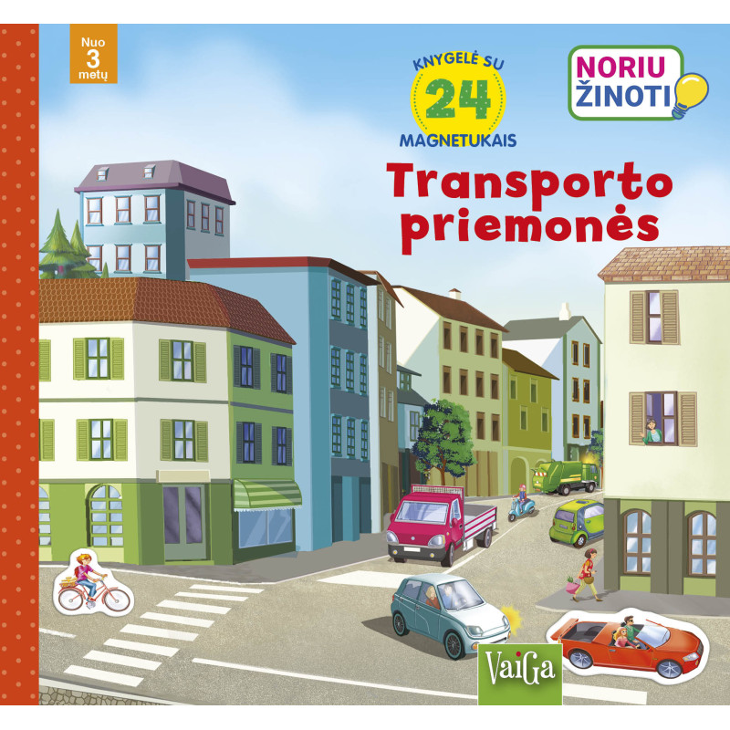 Transporto priemonės. Knygelė su magnetukais
