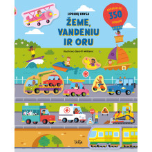 Žeme, vandeniu ir oru. Lipdukų knyga