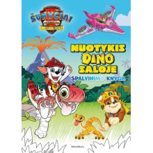 Šunyčiai patruliai. Nuotykis Dino saloje. Spalvinimo knyga