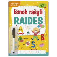 Išmok rašyti raides, 4-5 metų vaikams (su flomasteriu)