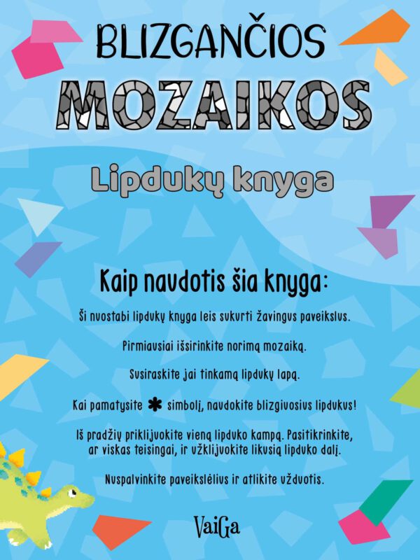 Blizgančios mozaikos. Lipdukų knyga - Image 5