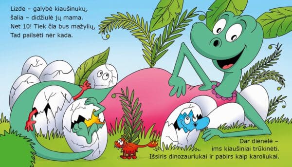 Dešimt dinozauriukų. Skaičiuojame linksmai - Image 2