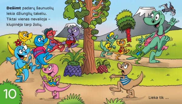Dešimt dinozauriukų. Skaičiuojame linksmai - Image 3