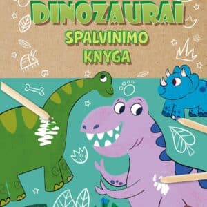Dinozaurai. Spalvinimo knyga( 100 % žalias)