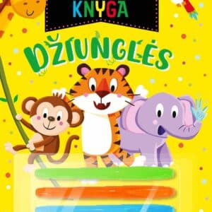 Neoninio spalvinimo knyga. Džiunglės (su 3 nenoniniais rašikliais)