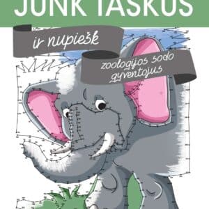 Junk taškus ir nupiešk zoologijos sodo gyventojus