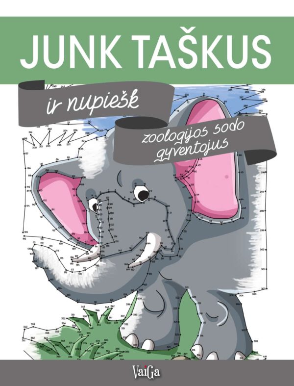 Junk taškus ir nupiešk zoologijos sodo gyventojus
