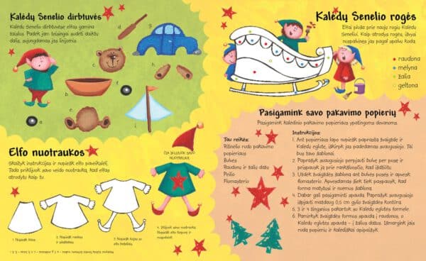 Kalėdų senelio rogės. Lipdukų ir veiklos knyga - Image 3