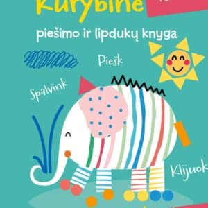 Kūrybinė piešimo ir lipdukų knyga. Dramblys