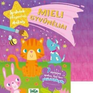 Mieli gyvūnėliai. Spalvink blizgančiais dažais