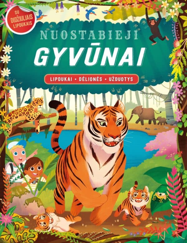 Nuostabieji gyvūnai. Lipdukai-dėlionės-užduotys
