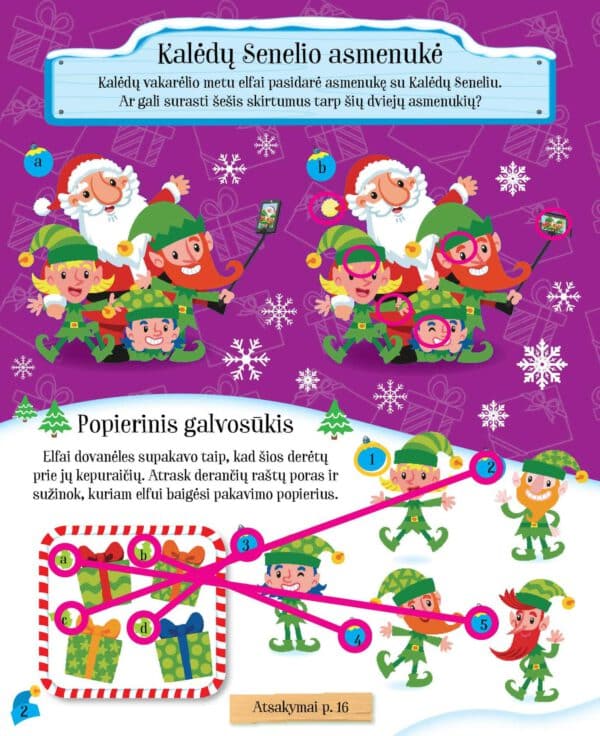 Pirmosios elfo Kalėdos. Veiklos knyga su lipdukais - Image 2