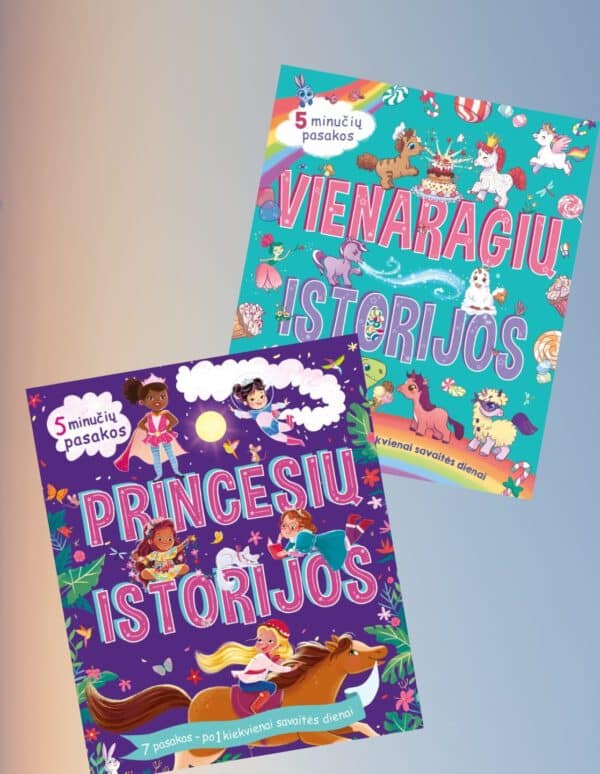 Princesių istorijos + Vienaragių istorijos. 5 minučių pasakos
