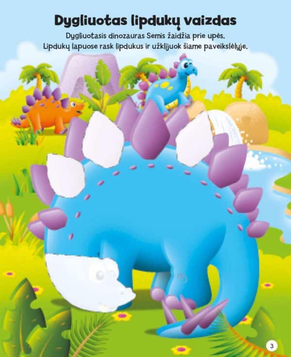 Šaunieji dinozaurai.  Lipdukų ir veiklos knyga - Image 3