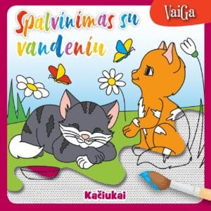 Spalvinimas su vandenius. Kačiukai