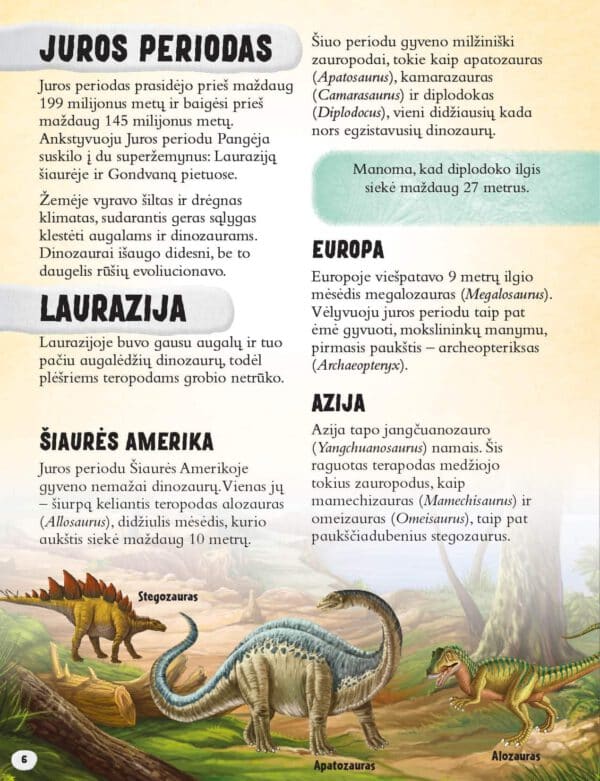 Tamsoje švytintys dinozaurai. Atlasas su lipdukais - Image 3