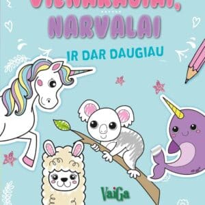 Vienaragiai, narvalai ir dar daugiau. Spalvinti smagu