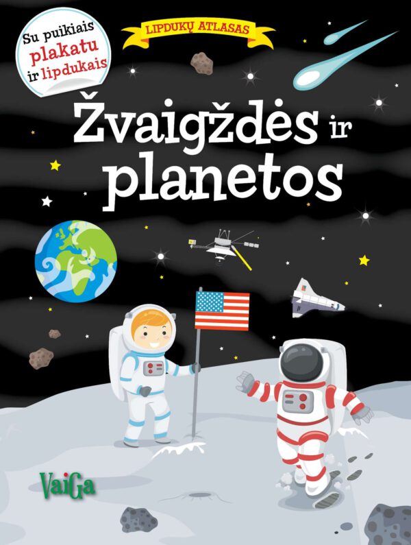 Žvaigždės ir planetos. Lipdukų atlasas(su plakatu)