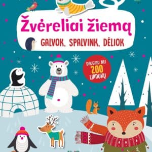 Žvėreliai žiemą. Galvok, spalvink, dėliok