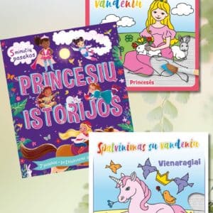 Spalvinimas su vandeniu. Vienaragiai + Princesės + Princesių istorijos. 5 minučių pasakos
