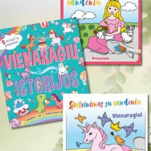 Spalvinimas su vandeniu. Vienaragiai + Princesės + Vienaragių istorijos. 5 minučių pasakos