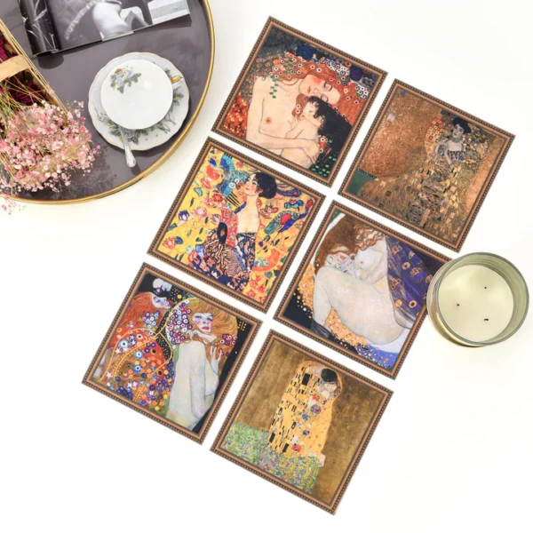 Stalo padėkliukai „Gustav Klimt" (6 vnt.)