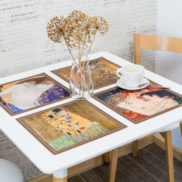 Stalo padėkliukai „Gustav Klimt" (6 vnt.) - Image 2
