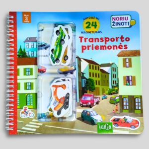 Transporto priemonės. Knygelė su magnetukais